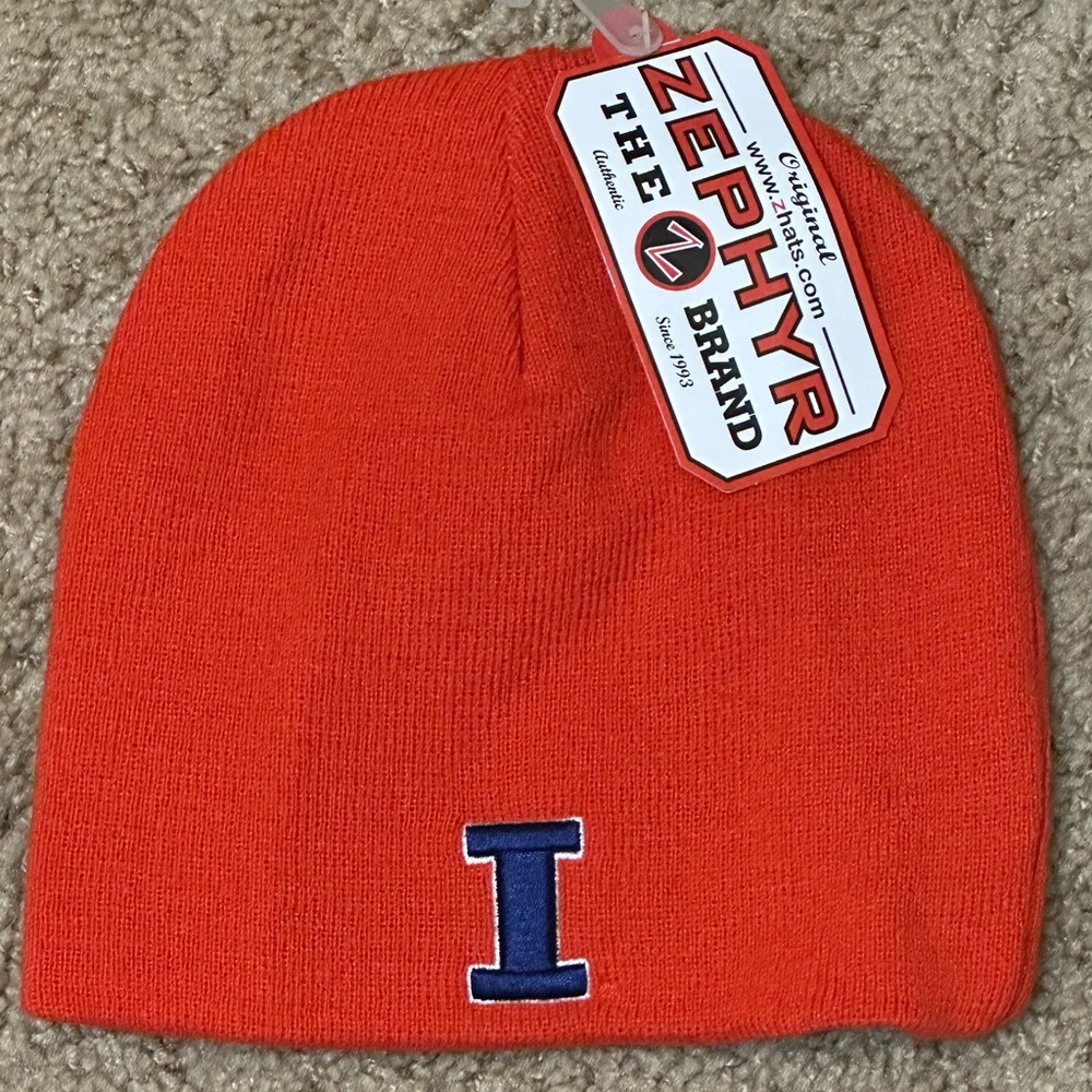Zephyr Orange Reversible Illinois Beanie
